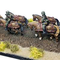 NEW - German Limber - six horses, five crew figures and limber (28mm)
