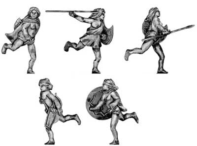 Amazon chariot runners/shield bearers (28mm)
