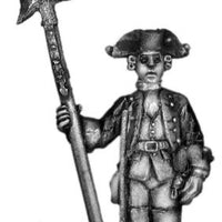 1756-63 Saxon Musketeer sergeant, at attention with halberd (28mm)