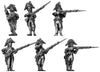 Fusilier, bicorne, ragged campaign uniform, firing and loading (28mm)