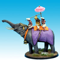 Indian King Porus Elephant and Crew (28mm)
