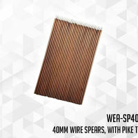 40mm Wire Spears, with pike tip (x30)