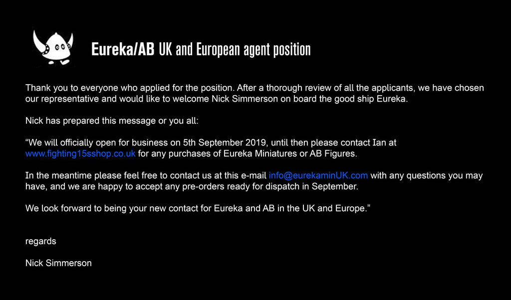 New UK & European Agent!