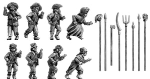 NEW - Mob with pole arms (28mm)