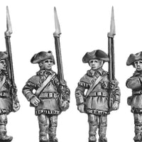 NEW - Continental Infantry in Hunting shirt, marching (18mm)