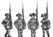 NEW - Continental Infantry in Hunting shirt, marching (18mm)