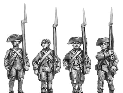NEW - Continental Infantry in campaign dress, marching (18mm)