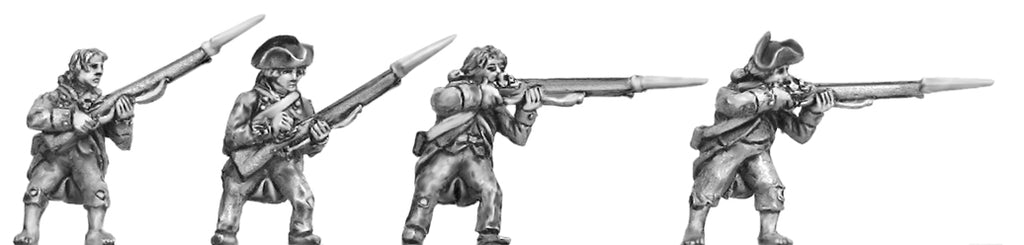 NEW - Continental Infantry in campaign dress, firing and loading (18mm)