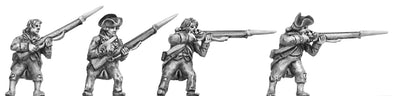 NEW - Continental Infantry in campaign dress, firing and loading (18mm)