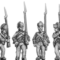 NEW - Infantry in Saratoga cap, marching (18mm)