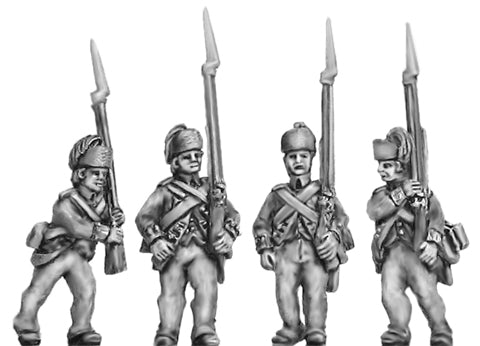 NEW - Infantry in Saratoga cap, marching (18mm)
