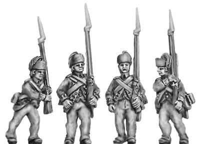 NEW - Infantry in Saratoga cap, marching (18mm)
