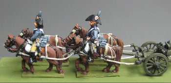 NEW - Limber set - 4 horse, walking, Gribeauval limber (18mm)