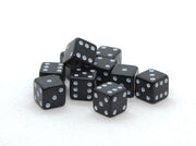 7mm Dice - black (x10)