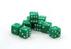 7mm Dice - green (x10)