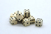 7mm Dice - ivory (x10)