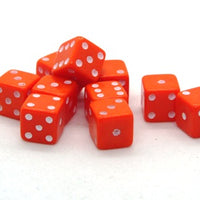 7mm Dice - orange (x10)