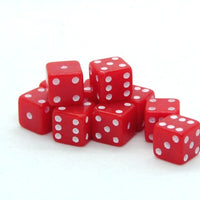 7mm Dice - red (x10)