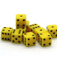 7mm Dice - yellow (x10)