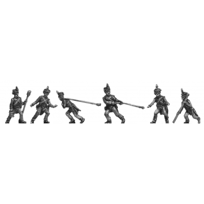 NEW - French line artillery crew, moving gun (18mm)