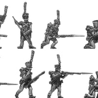 Voltigeur, lozenge plate, shako cords and plume, skirmishing (18mm)