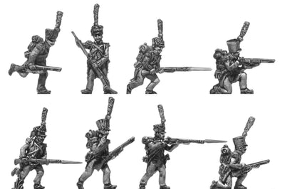 Voltigeur, lozenge plate, shako cords and plume, skirmishing (18mm)