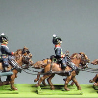 NEW - RHA Limber Team - galloping, 6 horses (18mm) (Copy)