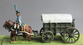 NEW - French two horse Battalion wagon (18mm)
