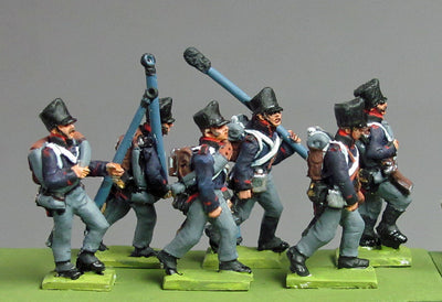NEW - Prussian Foot Artillery, marching (18mm)