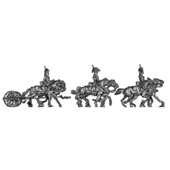 Limber set - 6 horse, galloping, Gribeauval limber (18mm)