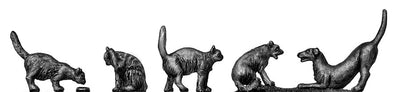 Four Cats and a Dog (28mm)