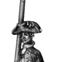 1756-63 Saxon Musketeer officer, marching with spontoon (28mm)