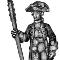 1756-63 Saxon Musketeer officer, at attention with spontoon (28mm)