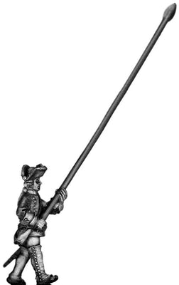 1756-63 Saxon Musketeer standard bearer, marching (28mm)