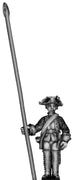 1756-63 Saxon Musketeer standard bearer, at attention (28mm)
