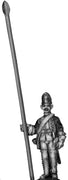 1756-63 Saxon Fusilier standard bearer, at attention (28mm)