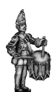 1756-63 Saxon Grenadier drummer, at attention (28mm)