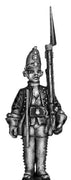 1756-63 Saxon Grenadier sergeant, at attention with musket (28mm)