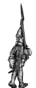 1756-63 Saxon Guard Grenadier officer, marching with musket (28mm)