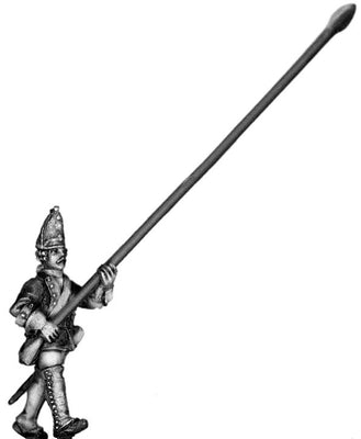 1756-63 Saxon Guard Grenadier standard bearer, marching (28mm)