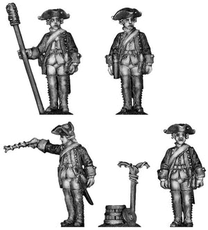 1756-63 Saxon Artillery crew (28mm)