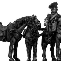 1756-63 Saxon Dragoon/Chevauleger horse holder & horses (28mm)