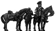 1756-63 Saxon Dragoon/Chevauleger horse holder & horses (28mm)