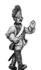 1761-78 Saxon Grenadier in Austrian bearskin, standard, marching (28mm)