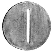 30mm dia. round, slotted, plain (28mm)