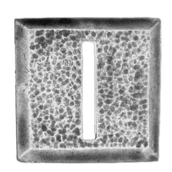 25mm square, horizontal slot, textured (28mm)