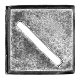 20mm square, diagonal slot, textured (28mm)
