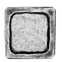 15mm square, recessed centre (28mm)