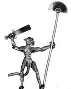 Bastet cat woman warrior standard bearer (28mm)