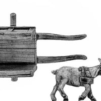 Goat cart with load and driver (28mm)